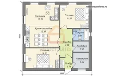 plan-odnoetazhnogo-doma-10-10-s-dvumya-izolirovannymi-spalnyami-kotelnoy.webp