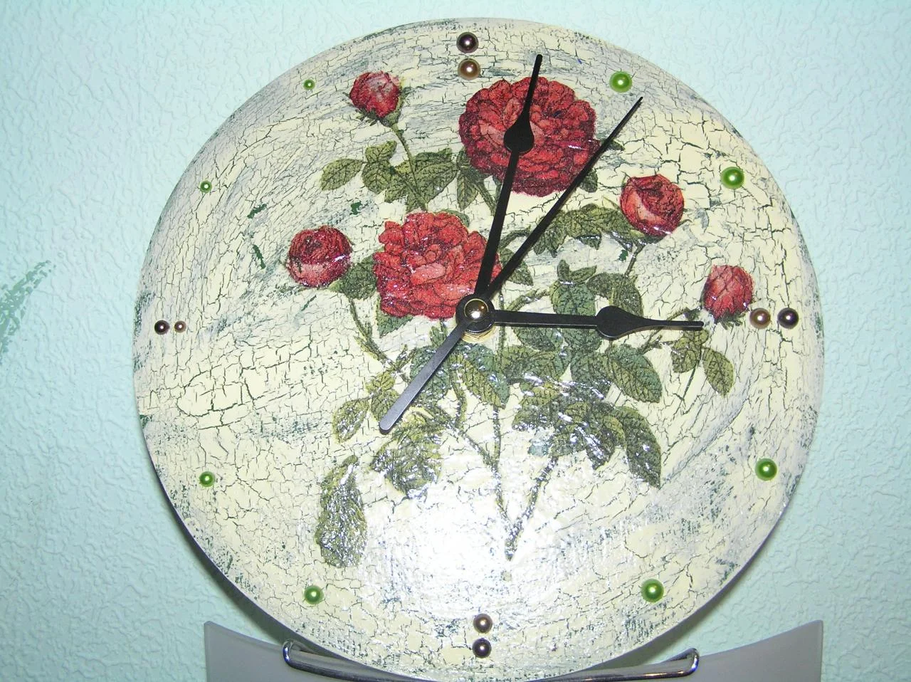 Часы. Кракелюр, декупаж