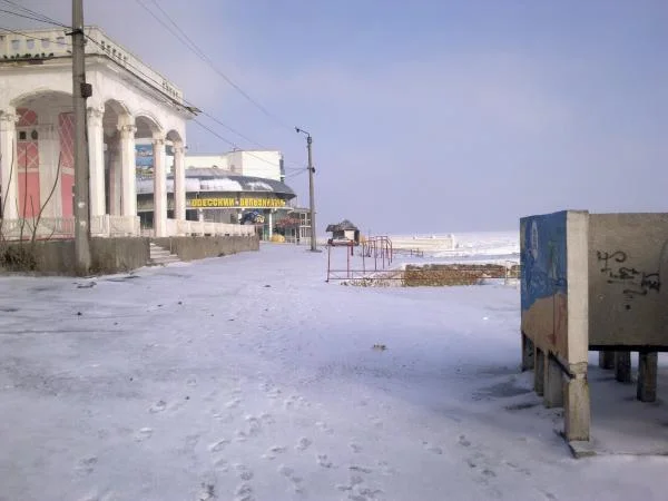 На заднем плане наш дельфинарий Немо. За "скромные деньги" там можно на фри порезвиться с дельфинами и белухами. Мне удалось это сделать прошлым летом